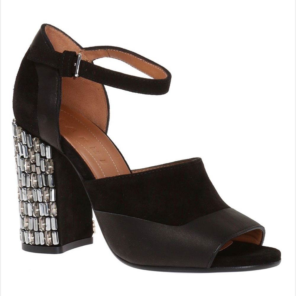 BNWB MARNI CROSTA VELOUR ANKLE STTAP SANDALS